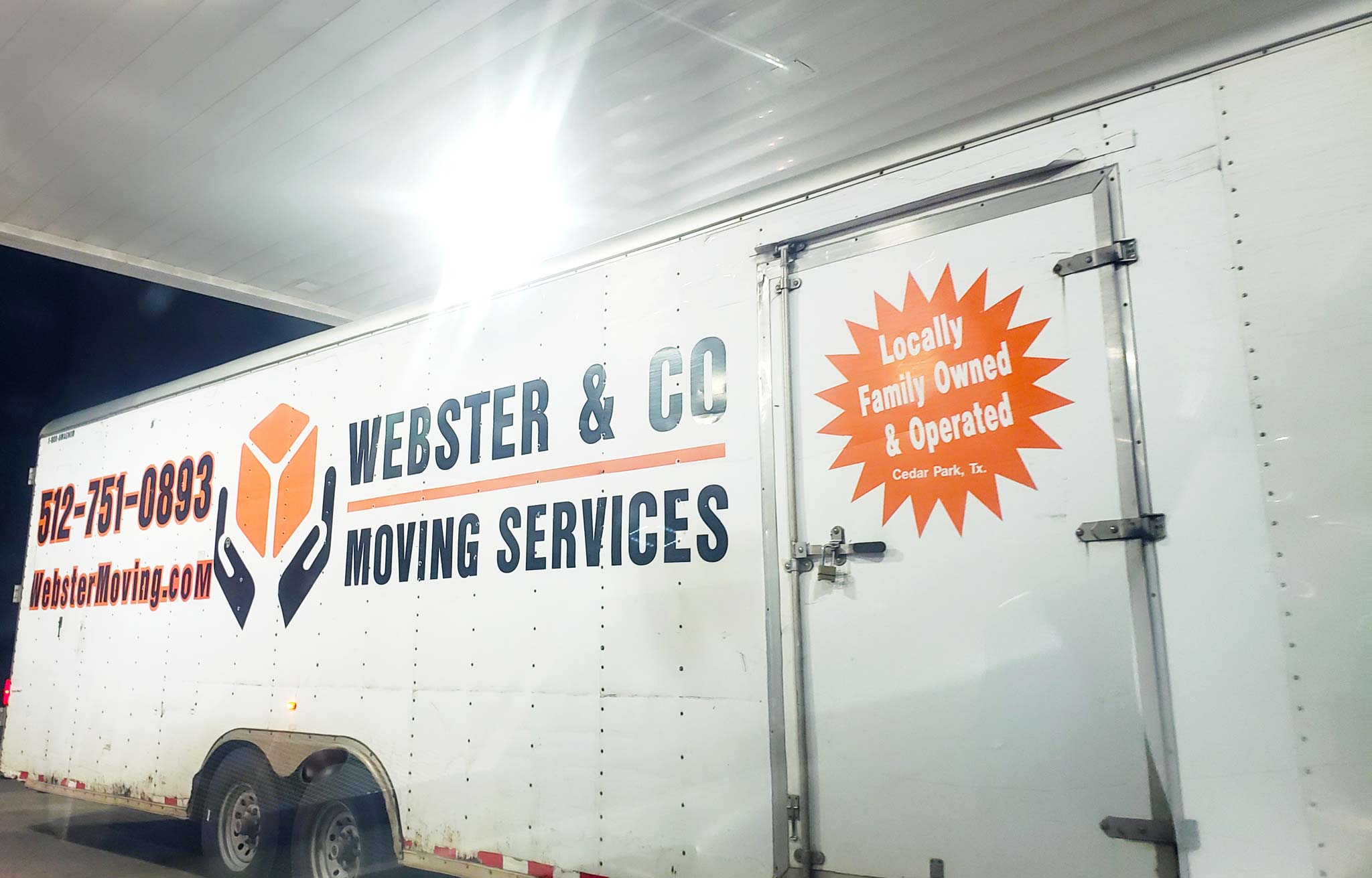 Webster moving truck